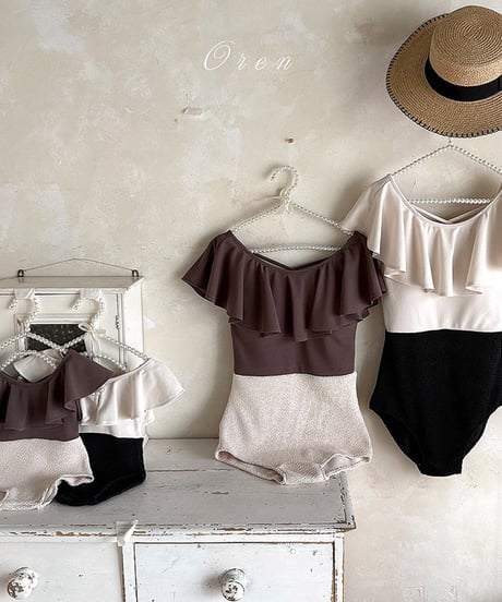 予約 OREN Pepe Color Block Swimsuit(ママとお揃い)