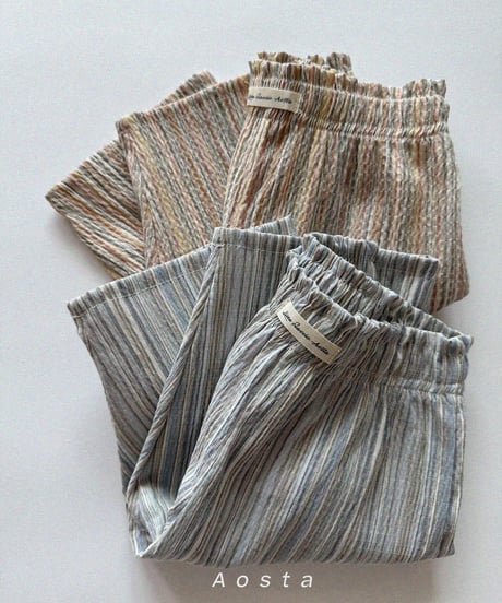 即納aosta cool linen pants