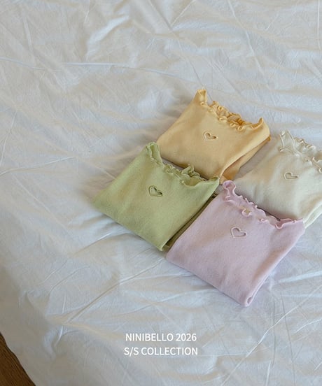 即納 ninibello Heart punching e-let tee