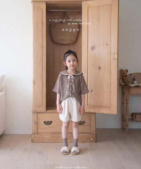 即納anggo Sailor collar T-shirt