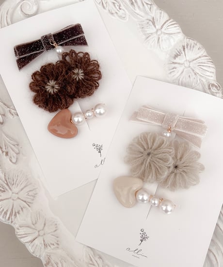即納 petit bouquet clip set