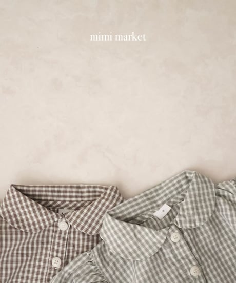 即納 mimi market Check Collar Suit