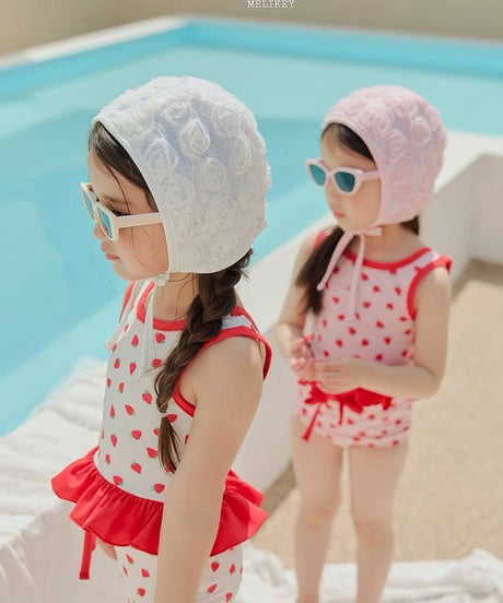予約 melikey Rose Lace Swim Cap