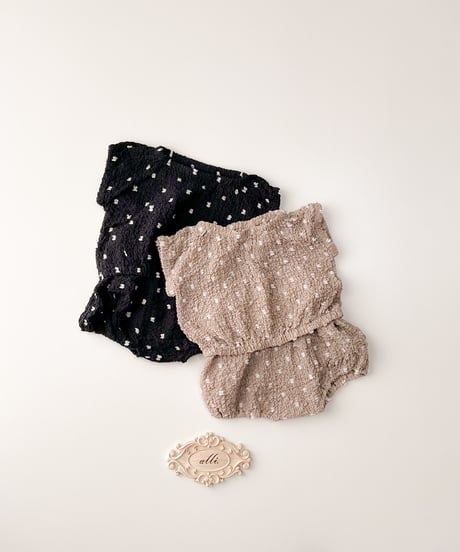 即納sleeveless dot crinkle set up