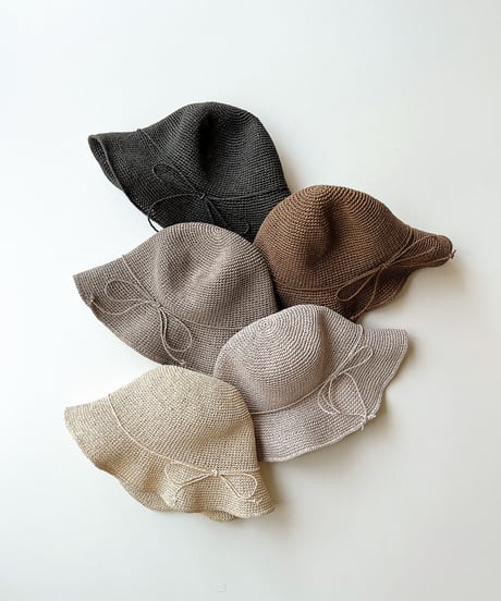 即納paper  ribbon hat