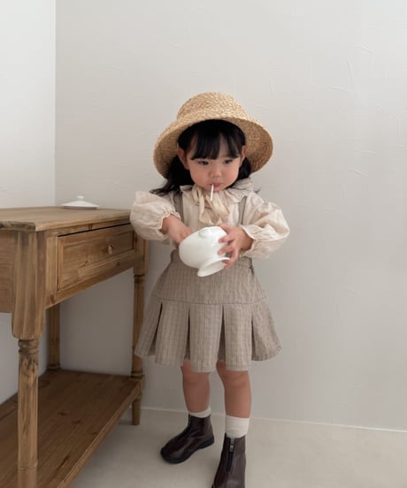 即納 mimi market Check Pleats Skirt