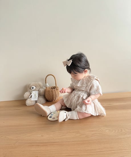 即納 flower frill blouse