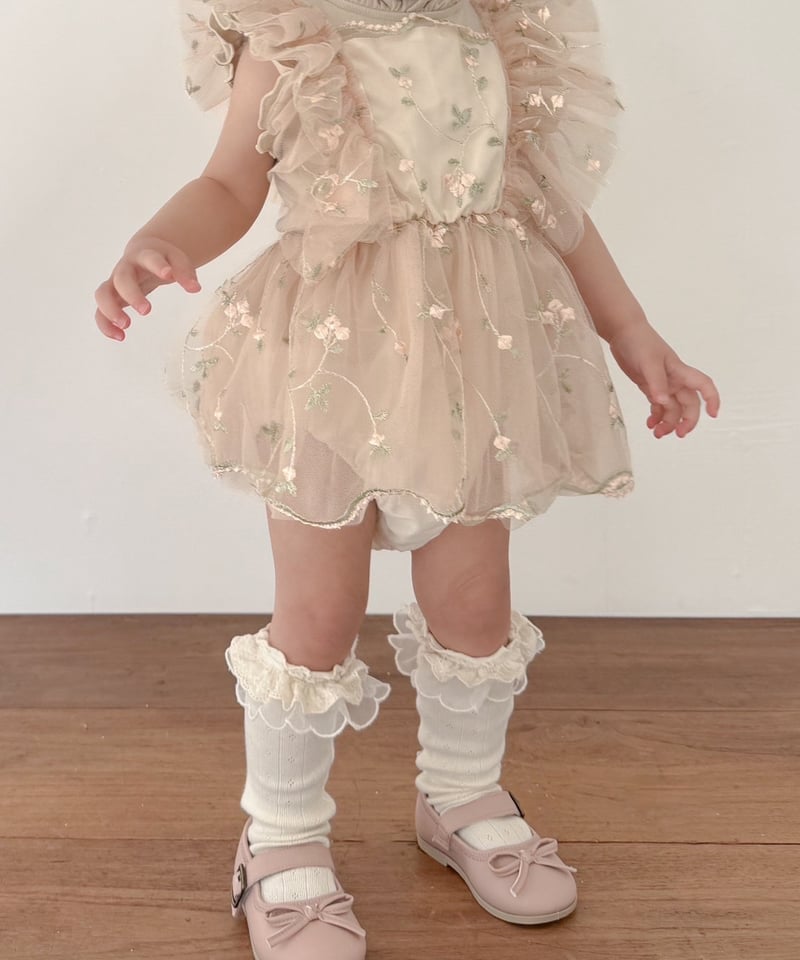即納flower tulle apron rompers | alli.