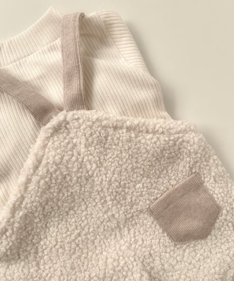 即納Teddybear salopette & lib tee Set