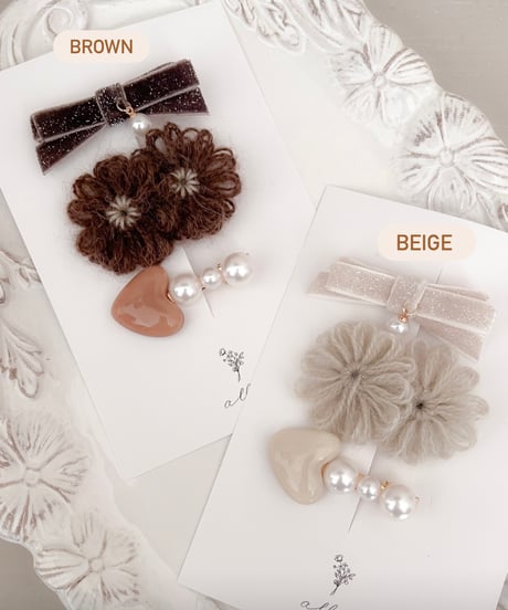 即納 petit bouquet clip set