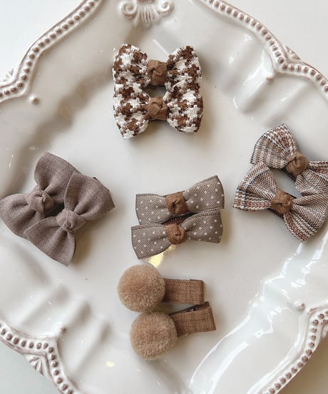 即納retro ribbon clip set