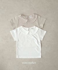 予約mimi market Butter collar tee