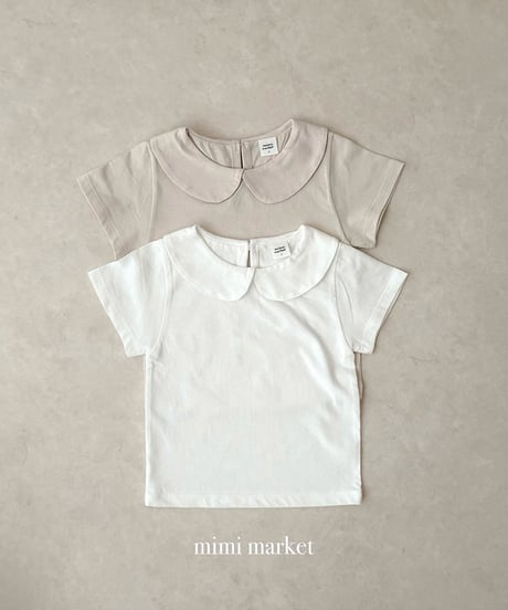 予約mimi market Butter collar tee