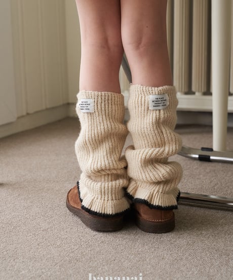 即納  knit loose leg warmers