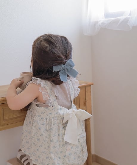 予約 Anne shirley Floral Ribbon Blouse Setup