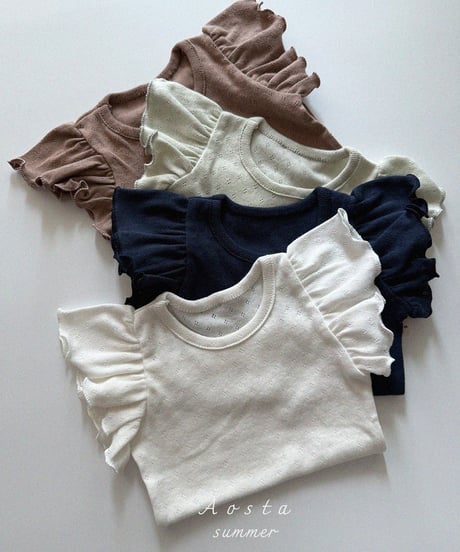 一部即納 aosta Angel frill tee