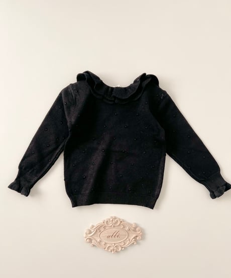 即納　ruffle snow knit