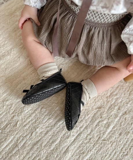 即納quilting  ballet shoes