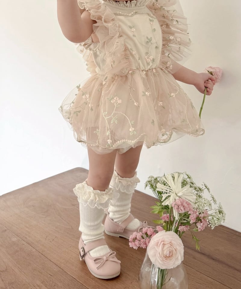 即納flower tulle apron rompers | alli.