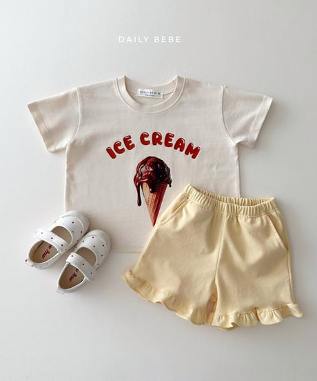 即納 daily bebe Ice cream short-sleeved tee