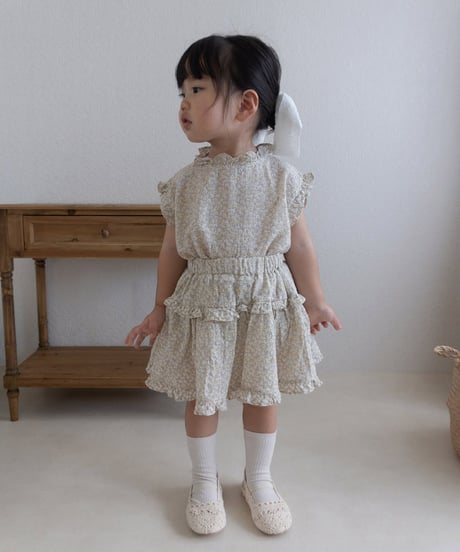 予約mimi market Line frill skirt