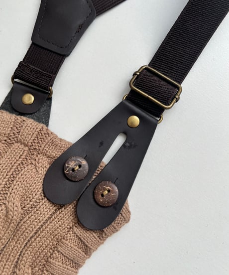 SALE cable knit suspender salopette