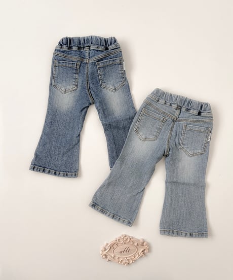 即納Brush boots cut denim