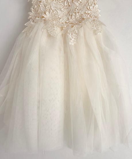 即納flower  motif tulle dress
