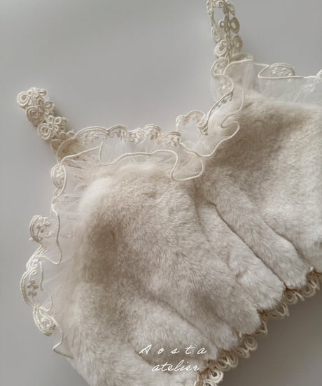 即納 aosta Fur bustier