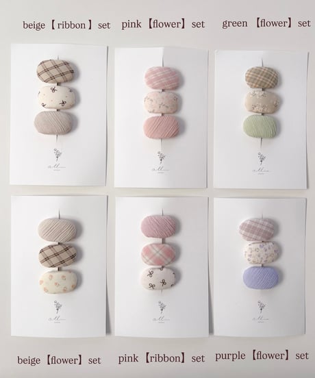 即納Natural Garden Oval Hair Clip Set