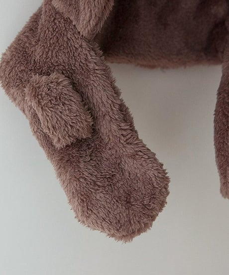 即納Mokomoko Bear Hood Scarf
