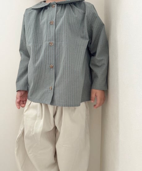 即納milk  round collar shirt