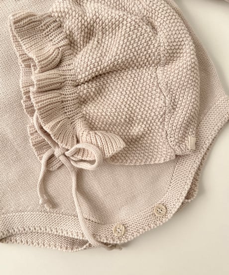即納flower knit rompers