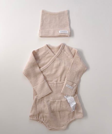 即納 newborn neko bonnet  set