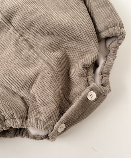 即納corduroy salopette & tee Set