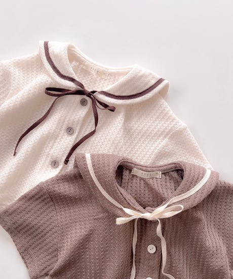 即納anggo Sailor collar T-shirt