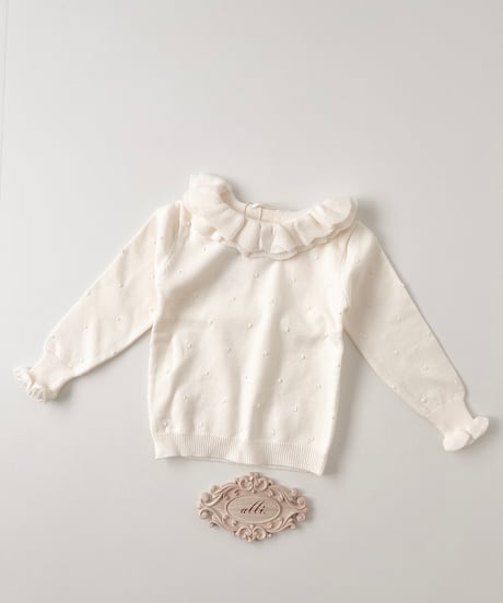 即納　ruffle snow knit