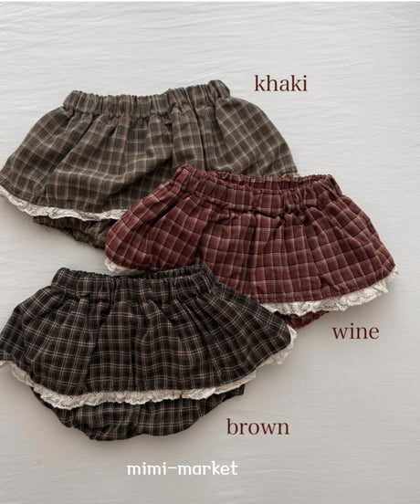 即納mimi market Lace short vacation skirt
