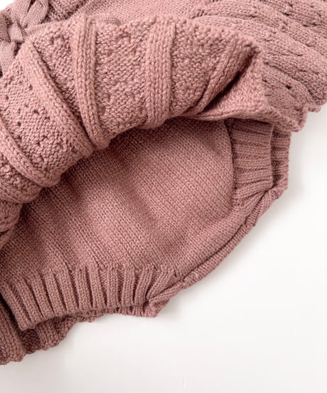 即納pon pon  ribbon knit skirt