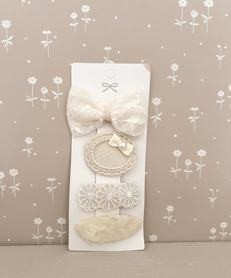 即納lace bloom hair clip set