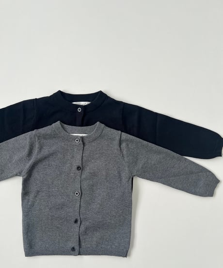 即納crew neck knit cardigan