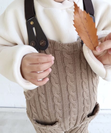 SALE cable knit suspender salopette