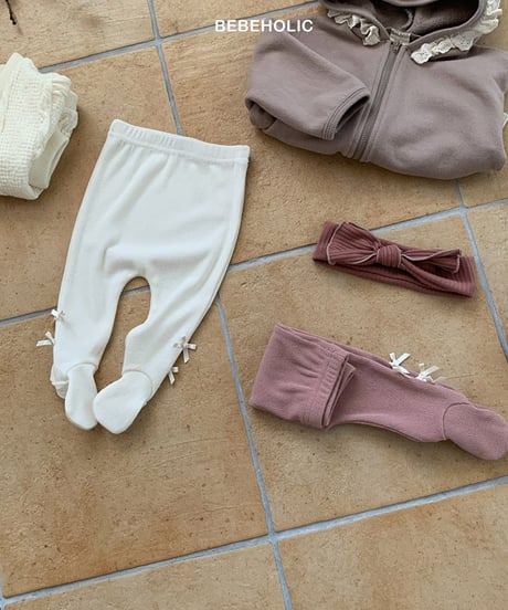 即納 Ribbon oil leggings