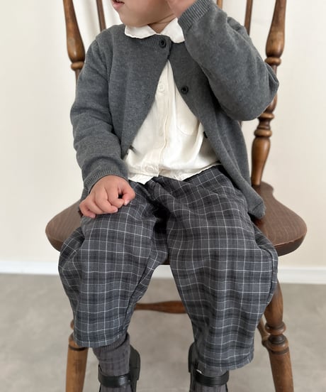 即納crew neck knit cardigan