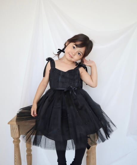 即納black ribbon dress