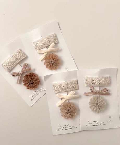 即納loop flower pin set
