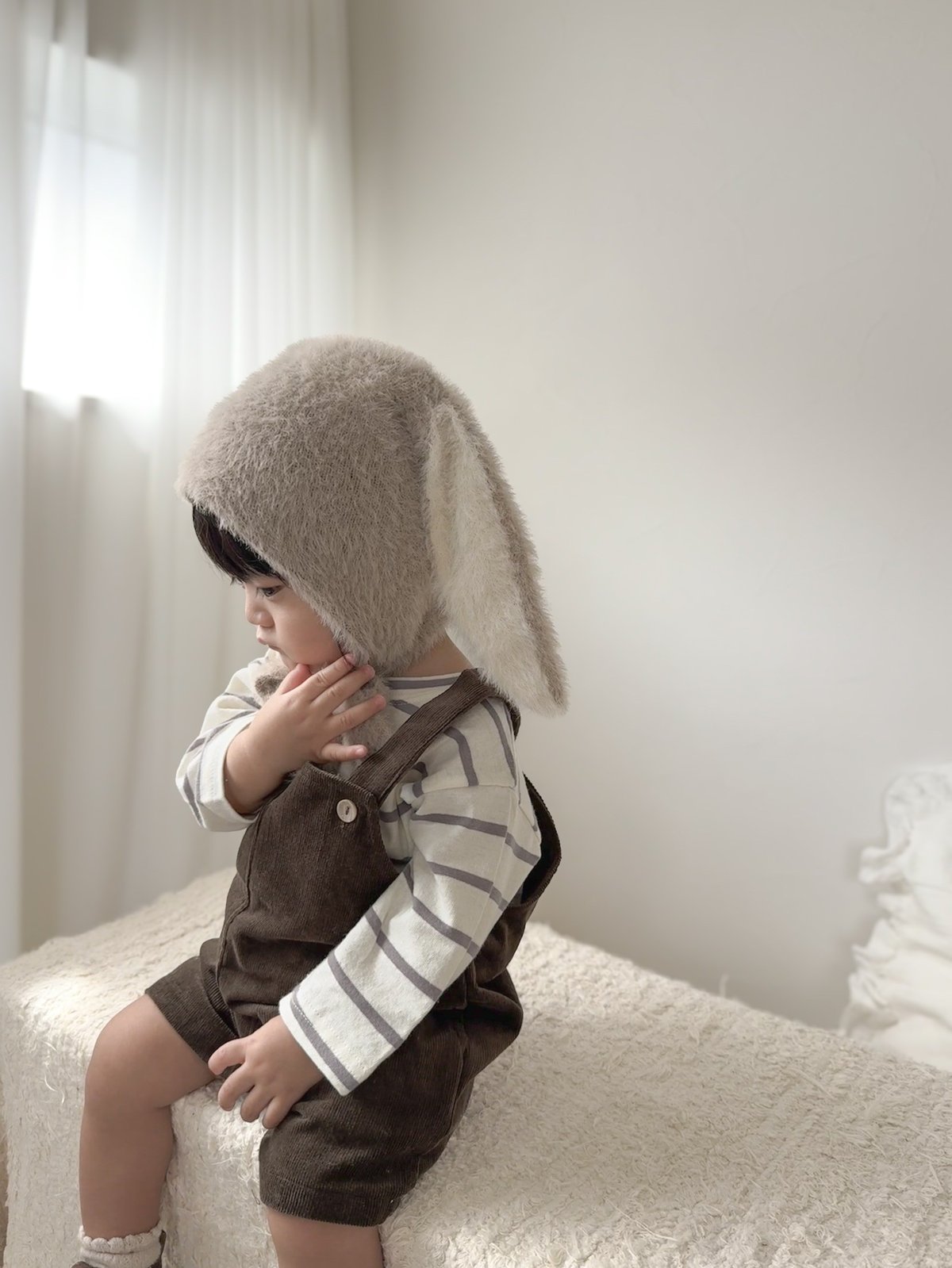 即納rabbit knit bonnet | alli.