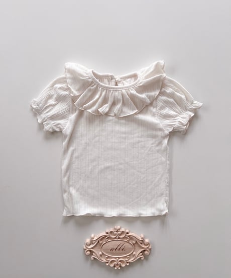 即納mimi market Komo collar tee