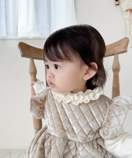 即納velours quilting suit