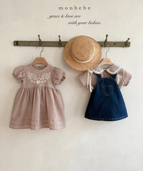 メーカー完売在庫限りmonbebe Hannah Embroidery One Piece